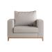 Poltrona Davos Base de Madeira Linho Cotton Cru