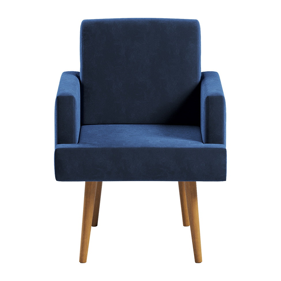 Poltrona Jasper Velosuede Azul Marinho