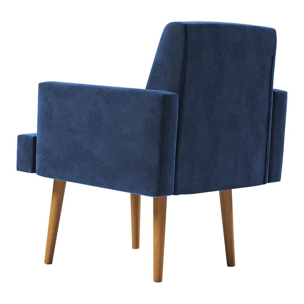 Poltrona Jasper Velosuede Azul Marinho