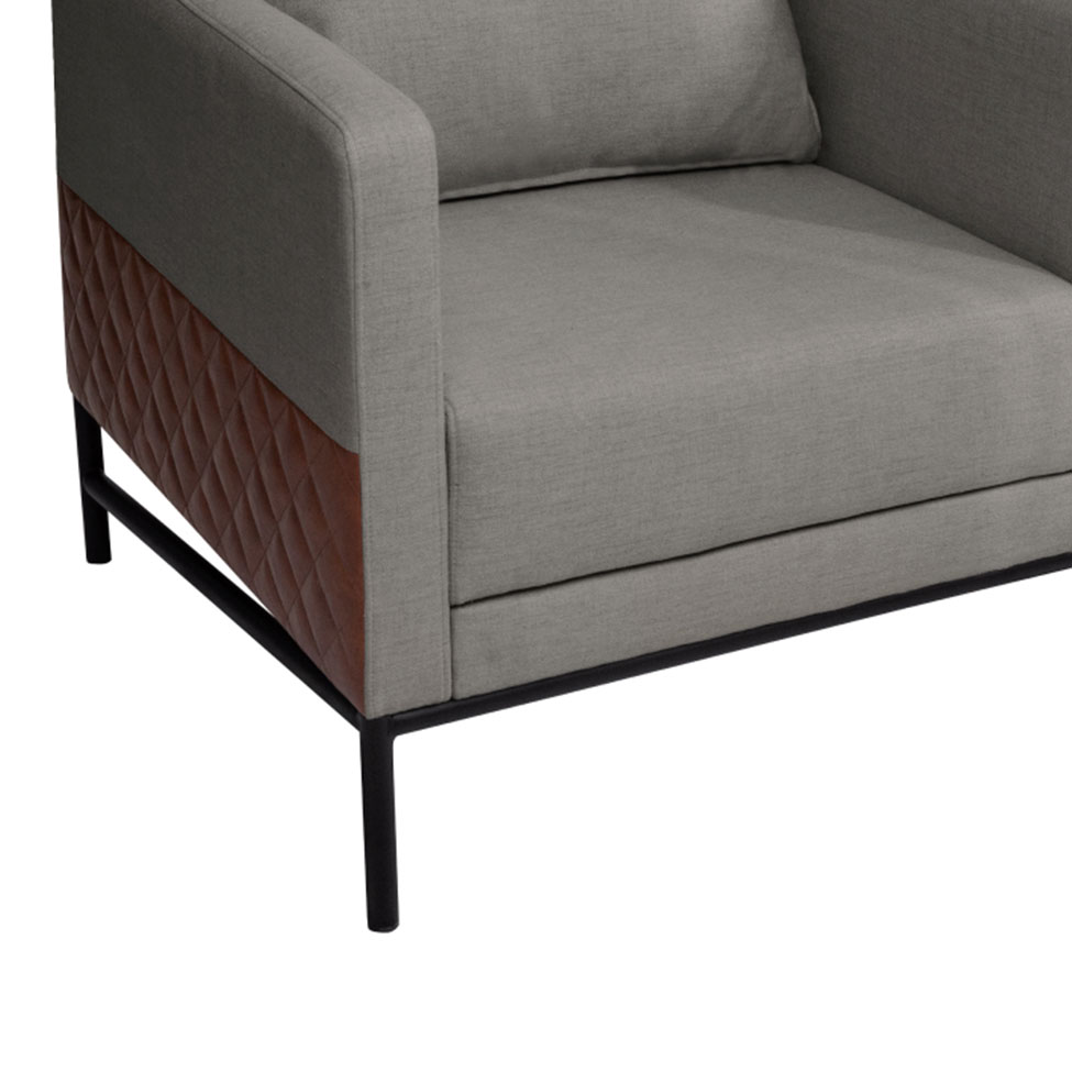 Poltrona Kiara Veludo Cinza