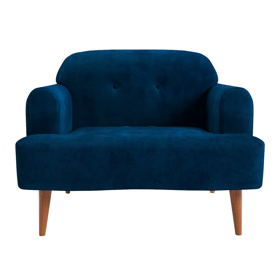 Poltrona Kiev Velosuede Azul Marinho