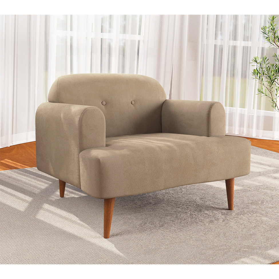Poltrona Kiev Velosuede Bege