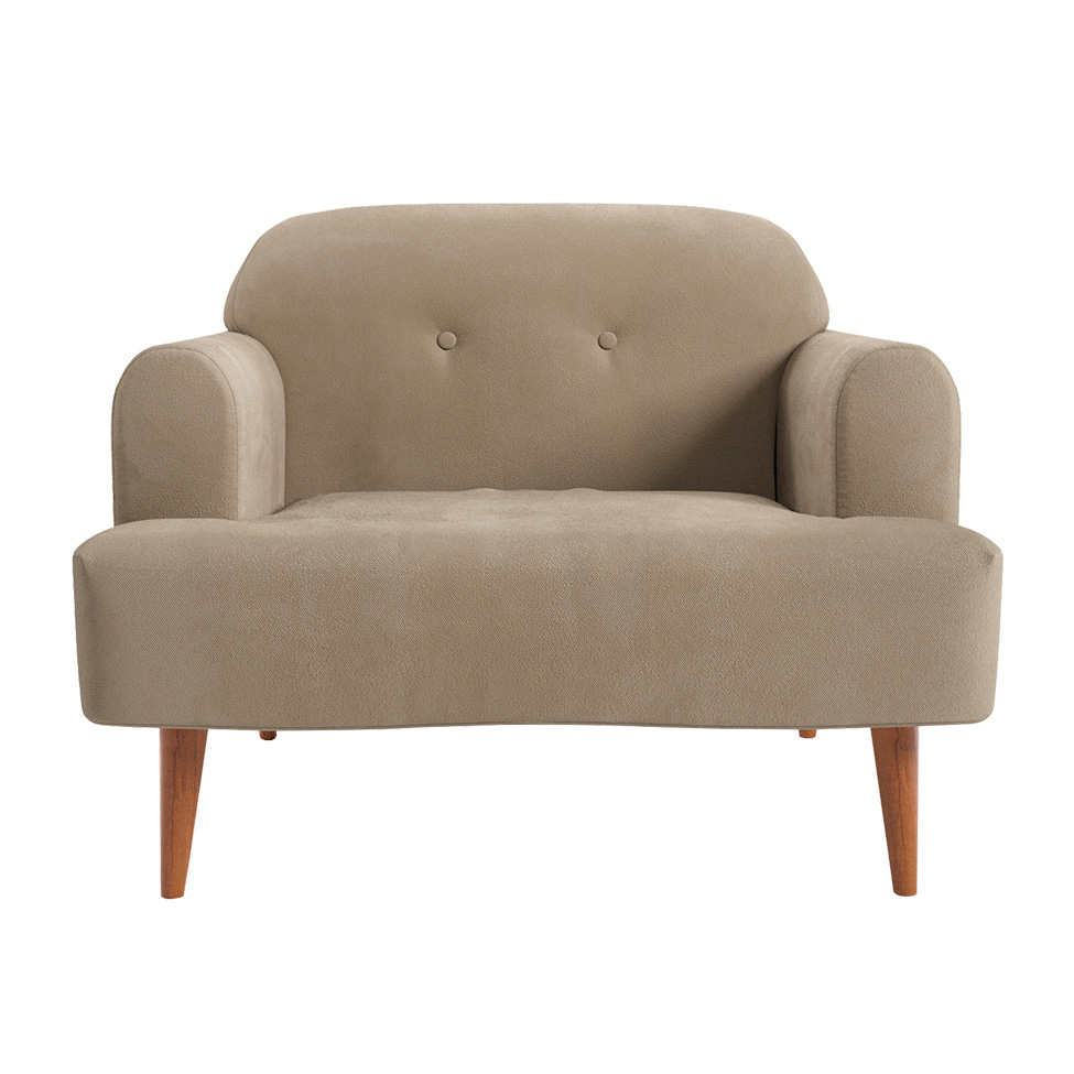 Poltrona Kiev Velosuede Bege