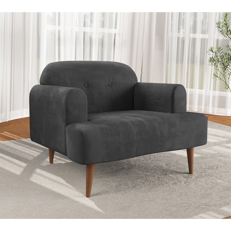 Poltrona Kiev Velosuede Grafite