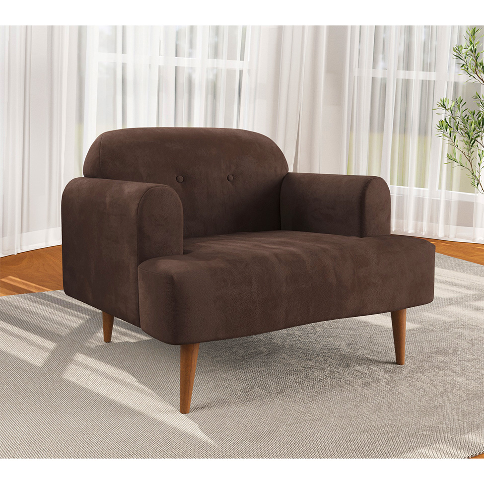 Poltrona Kiev Velosuede Marrom