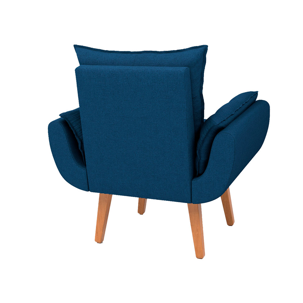 Poltrona Lidi Linho Azul Marinho