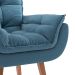 Poltrona Lidi Suede Azul Jeans