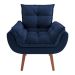 Poltrona Lidi Suede Azul Marinho