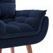 Poltrona Lidi Suede Azul Marinho
