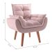 Poltrona Lidi Suede Rosa Claro