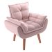 Poltrona Lidi Suede Rosa Claro
