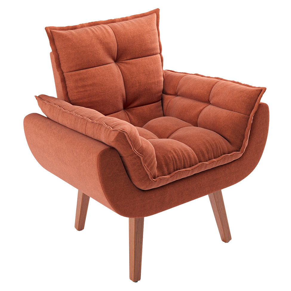 Poltrona Lidi Suede Terracota