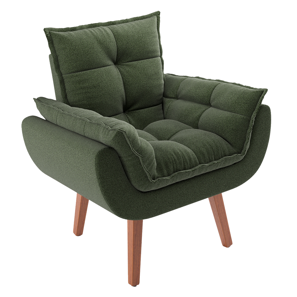 Poltrona Lidi Suede Verde