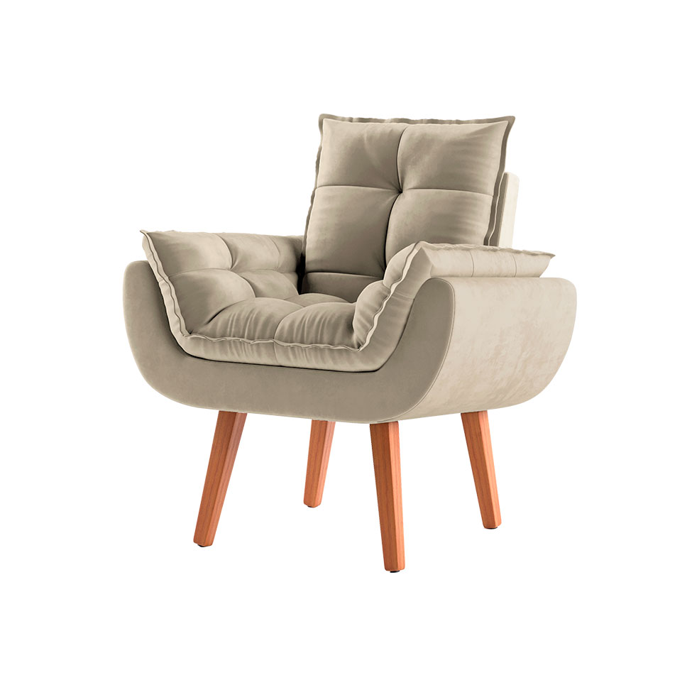Poltrona Lidi Velosuede Bege