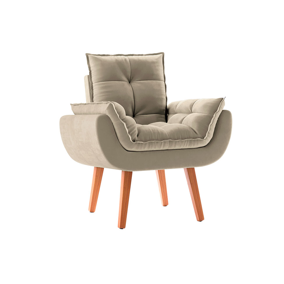 Poltrona Lidi Velosuede Bege