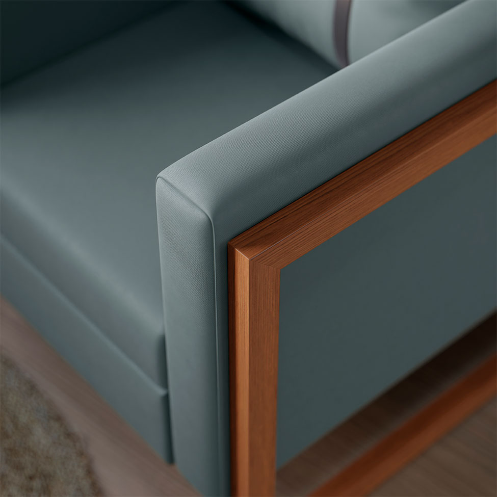 Poltrona Lin Linho Verde Sage