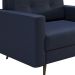 Poltrona Living Pé Palito Linho Cotton Azul Marinho