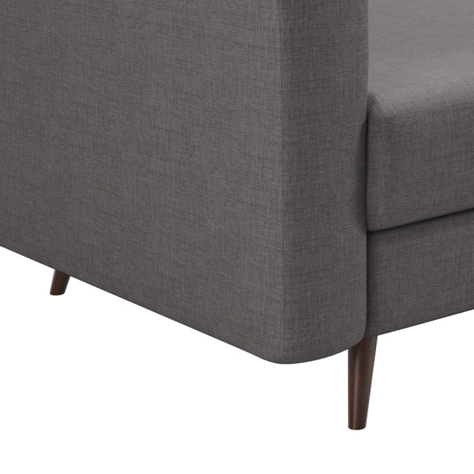 Poltrona Living Pé Palito Linho Cotton Cinza