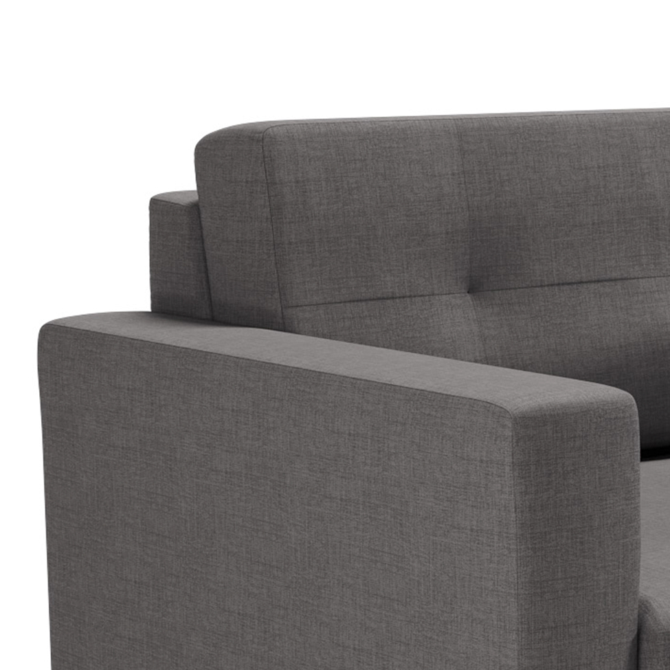 Poltrona Living Pé Palito Linho Cotton Cinza