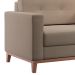 Poltrona Living Pés e Base em Madeira Linho Cotton Bege