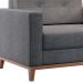 Poltrona Living Pés e Base em Madeira Linho Cotton Cinza