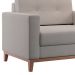 Poltrona Living Pés e Base em Madeira Linho Cotton Cru
