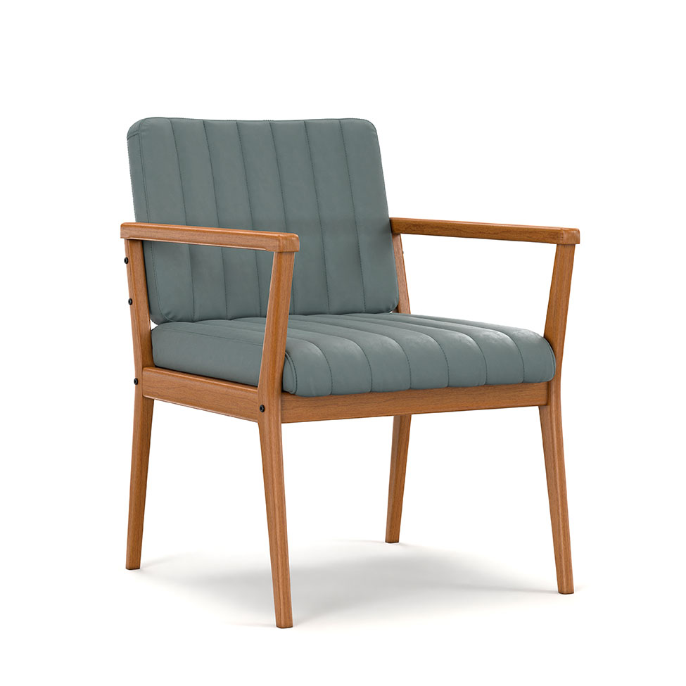 Poltrona Miami Linho Verde Sage