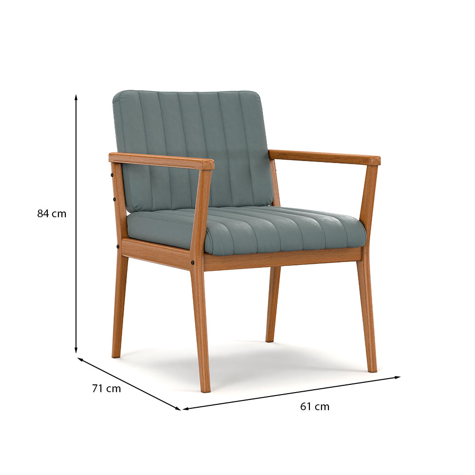 Poltrona Miami Linho Verde Sage