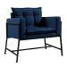 Poltrona Nixon Linho Azul Marinho