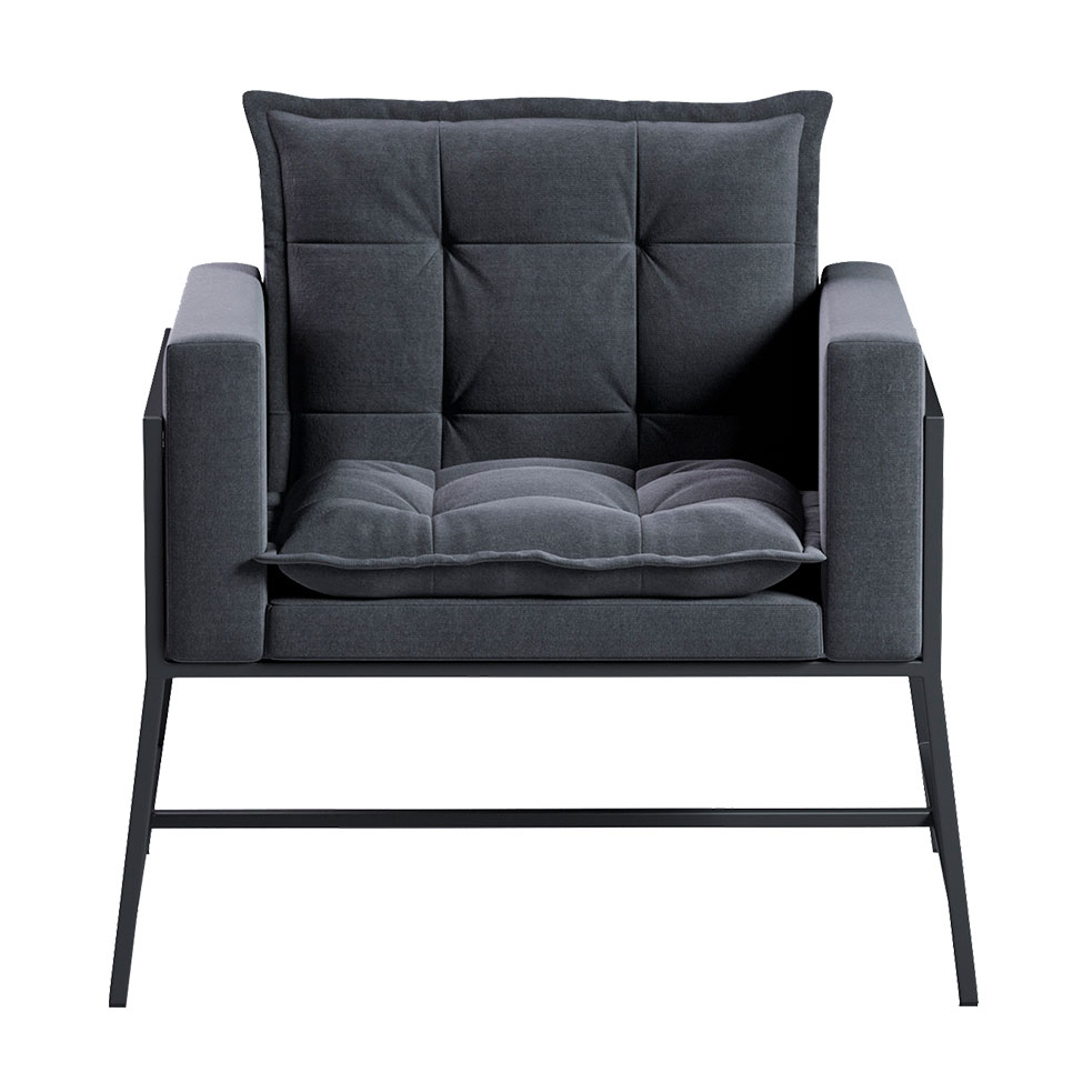 Poltrona Nixon Suede Grafite