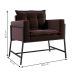 Poltrona Nixon Suede Marrom