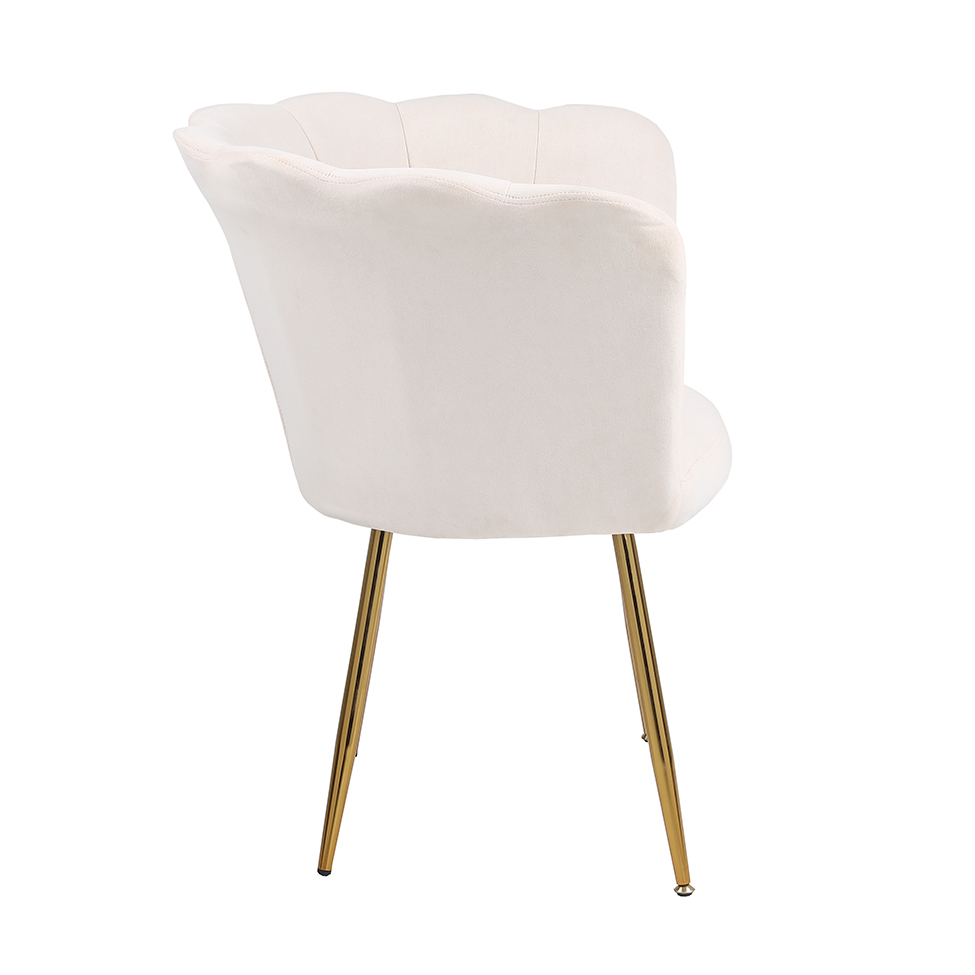 Poltrona Pétalas Aveludadas Eva Creme