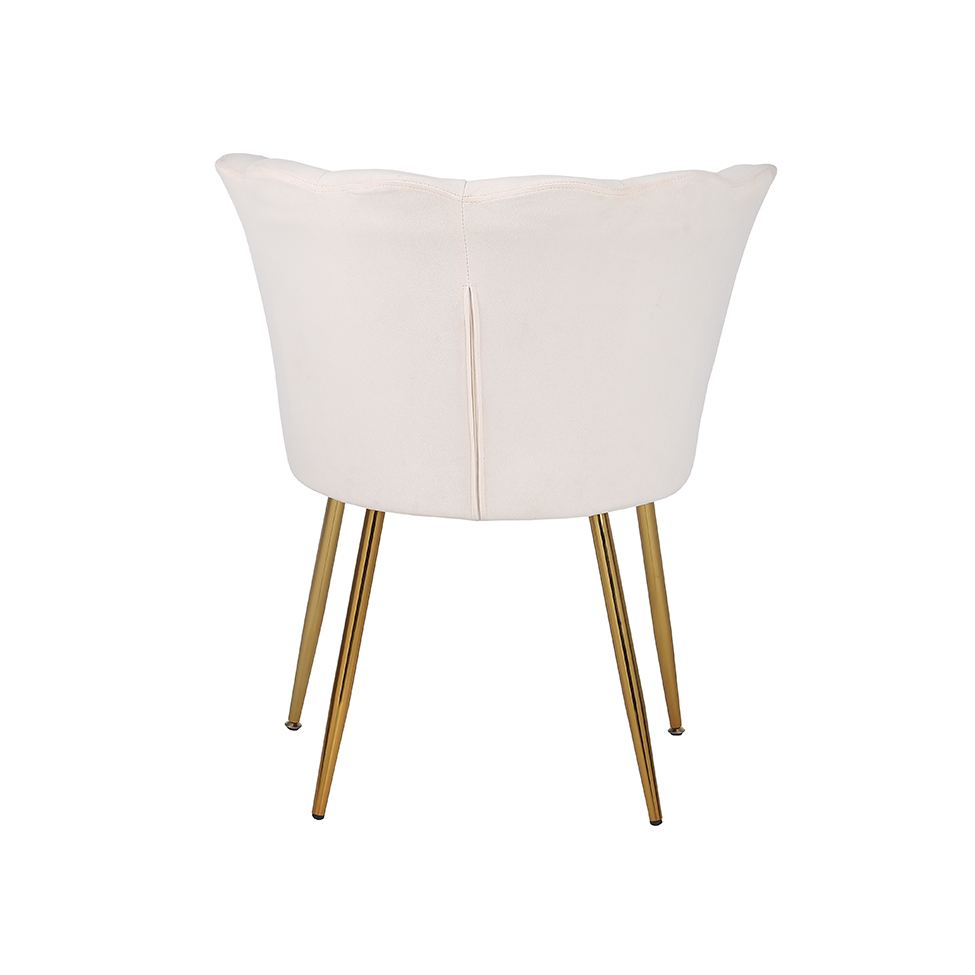 Poltrona Pétalas Aveludadas Eva Creme