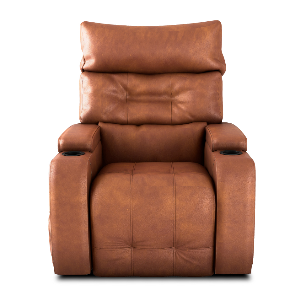 Poltrona Reclinável Commander Revestimento Sintético Whisky