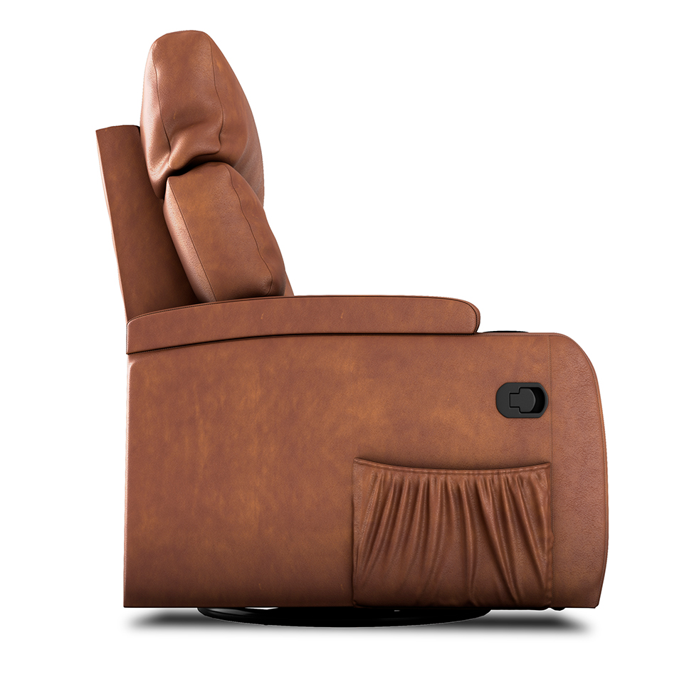 Poltrona Reclinável Commander Revestimento Sintético Whisky
