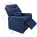 Poltrona Reclinável Paris Suede Azul