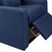 Poltrona Reclinável Paris Suede Azul