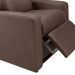 Poltrona Reclinável Paris Suede Marrom