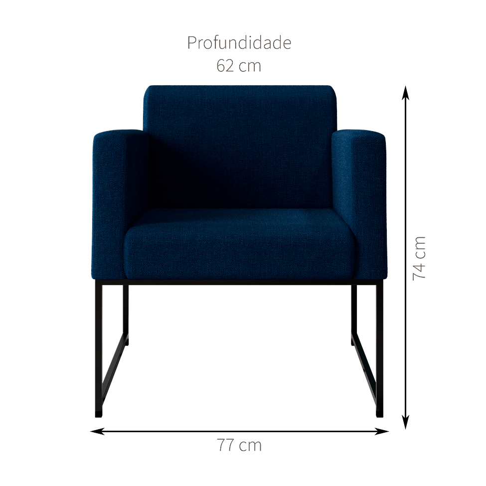 Poltrona Sara Azul Marinho