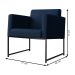 Poltrona Sara Suede Azul Marinho
