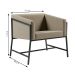 Poltrona Truman Suede Bege