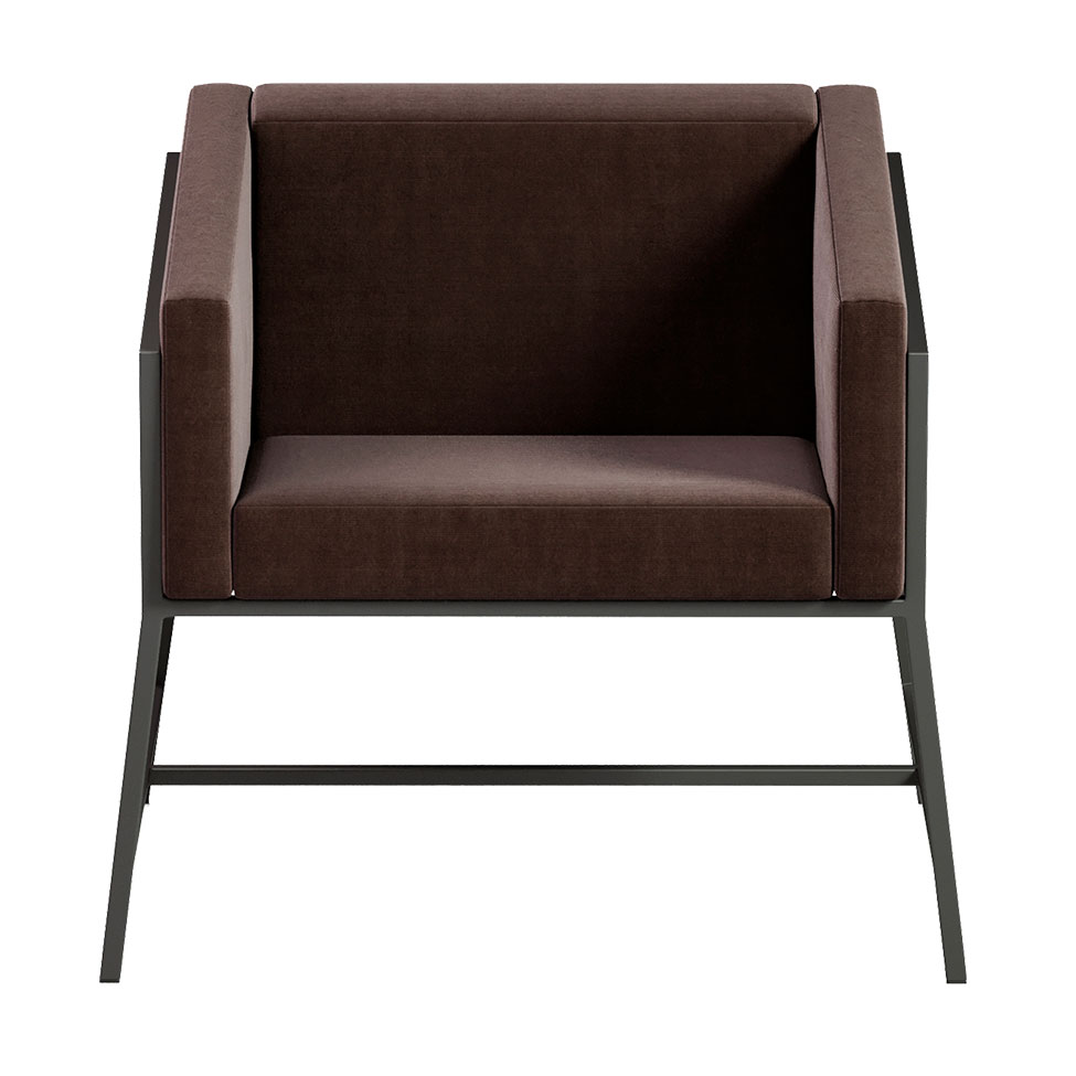 Poltrona Truman Suede Marrom