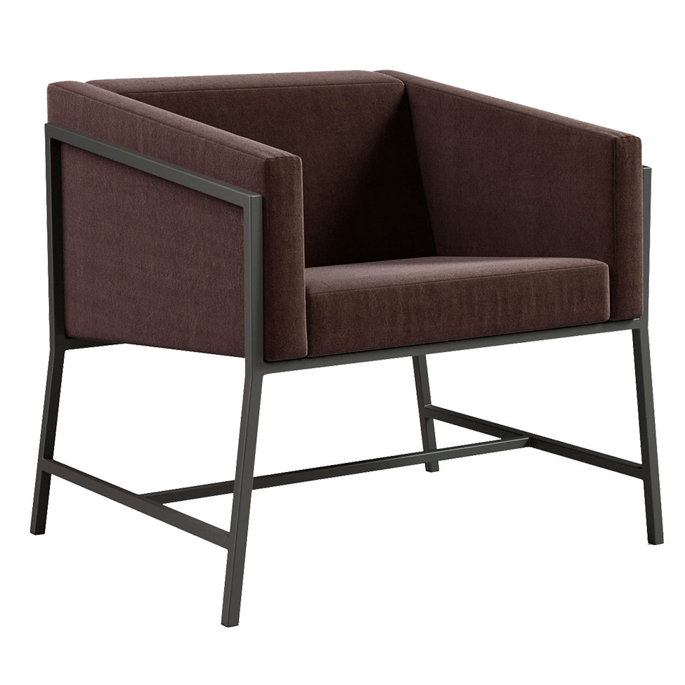 Poltrona Truman Suede Marrom