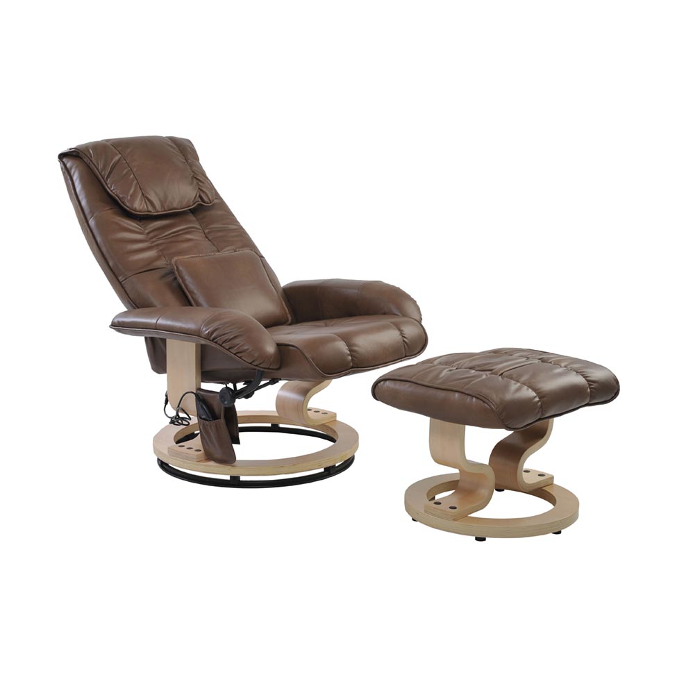 Poltrona de Massagem Louisiana Marrom Vintage Rivatti