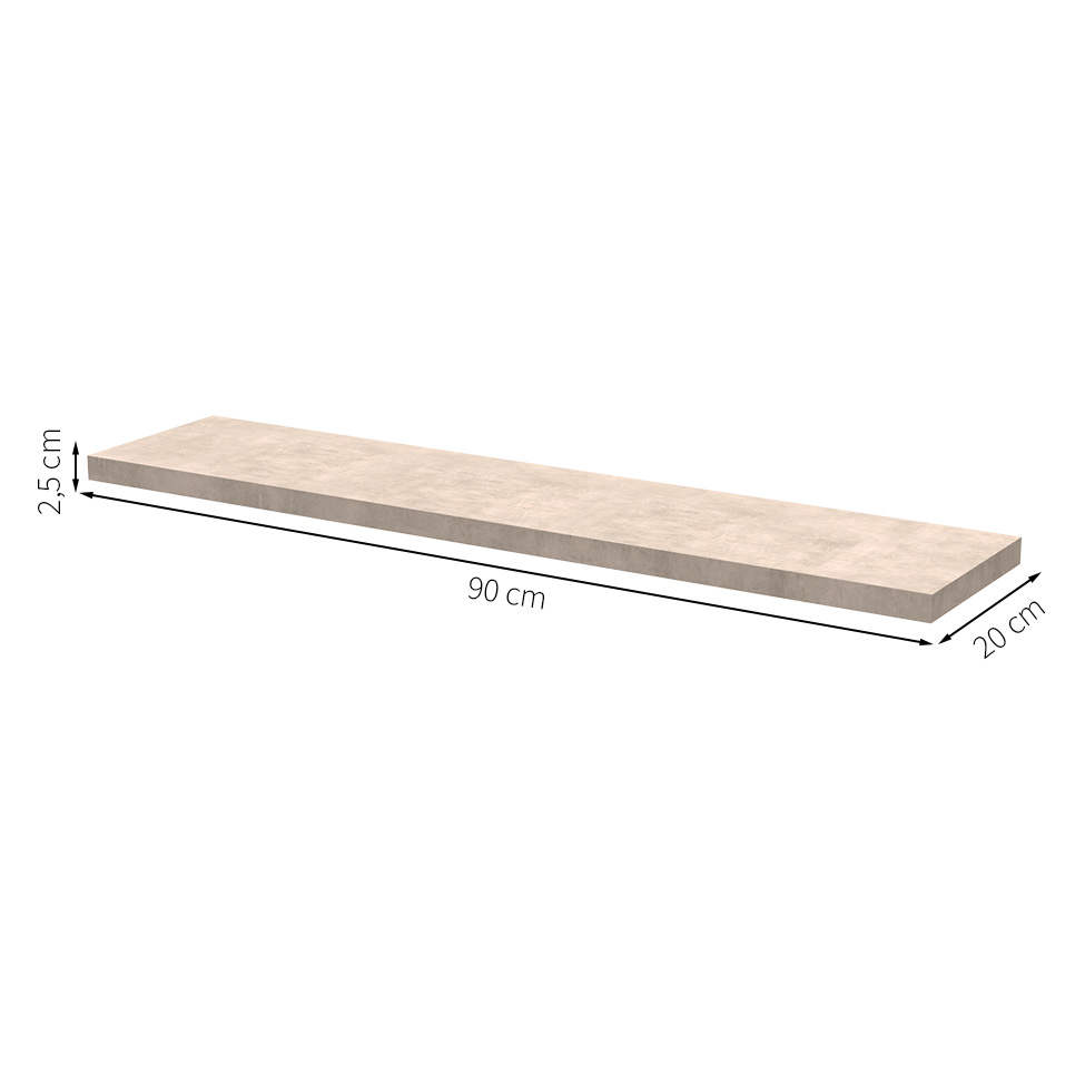 Prateleira Bamberg Concreto 90 cm