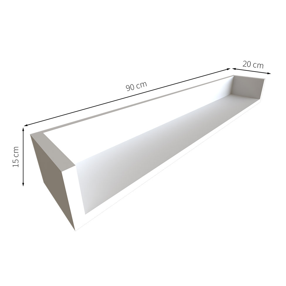 Prateleira KitCubos Branca 90 cm