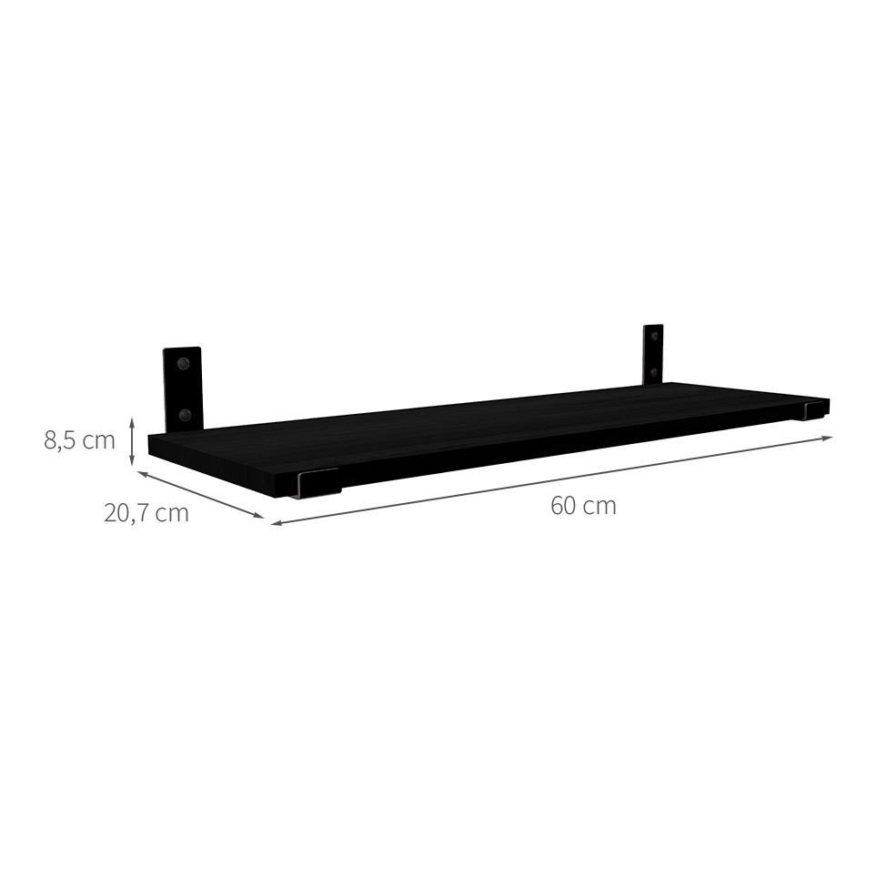 Prateleira UrbnFlex Preta 60 cm