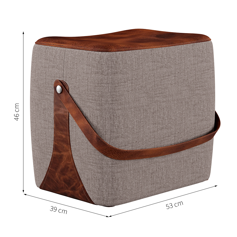 Puff Bag Cinza e Marrom