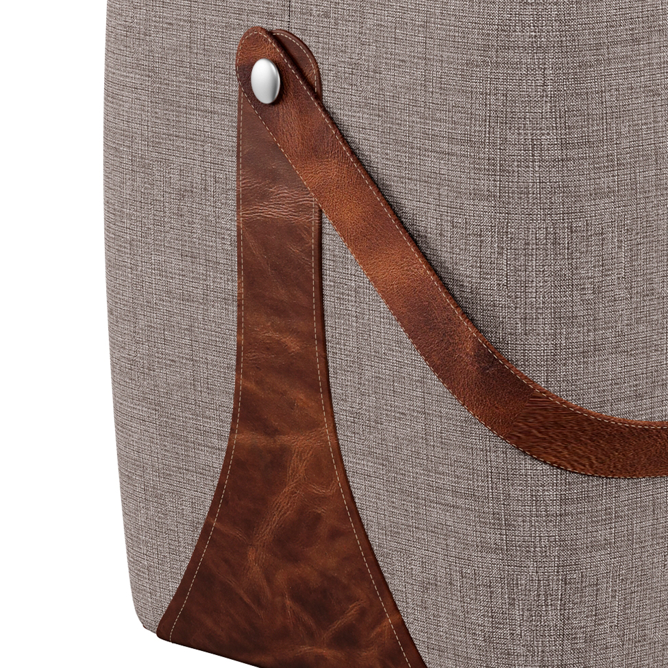 Puff Bag Cinza e Marrom