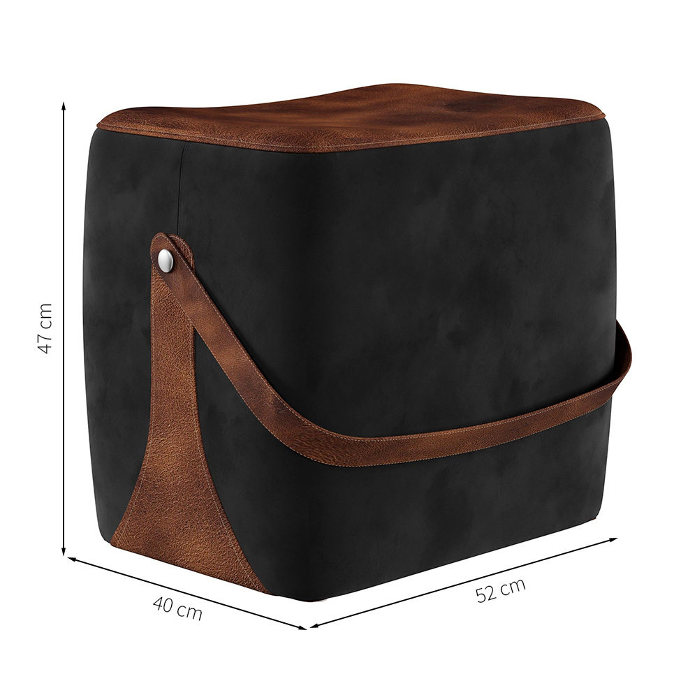 Puff Bag Preto e Bege